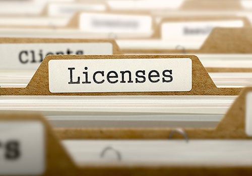search for license
